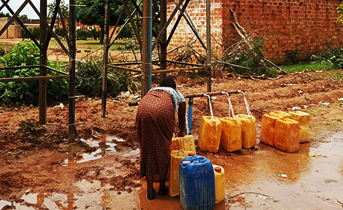 Neuer hilfreich-Brunnen in Lubumbashi, Kongo